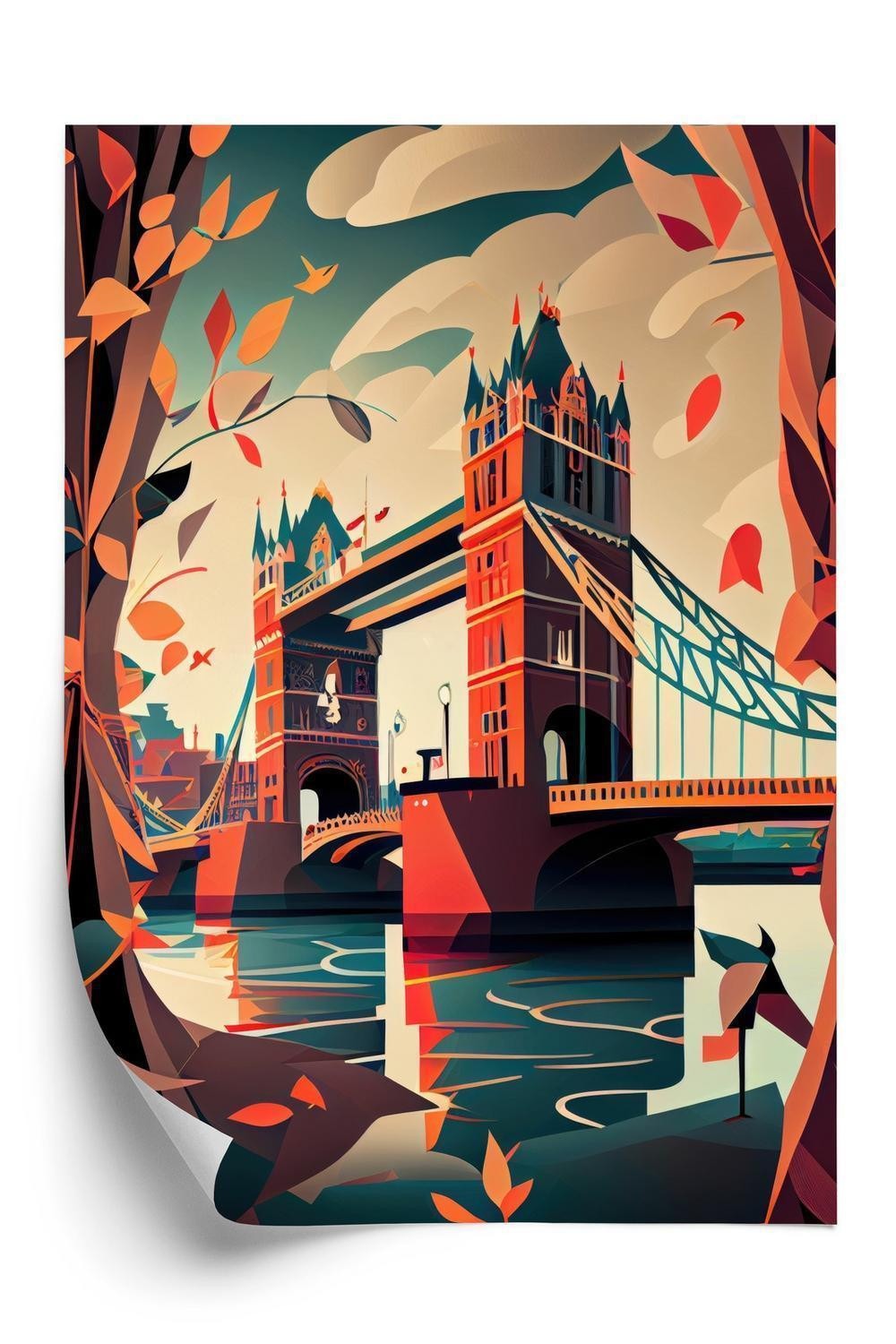 Plakat Tower Bridge Abstrakt Illustration - Doboxa Plakater