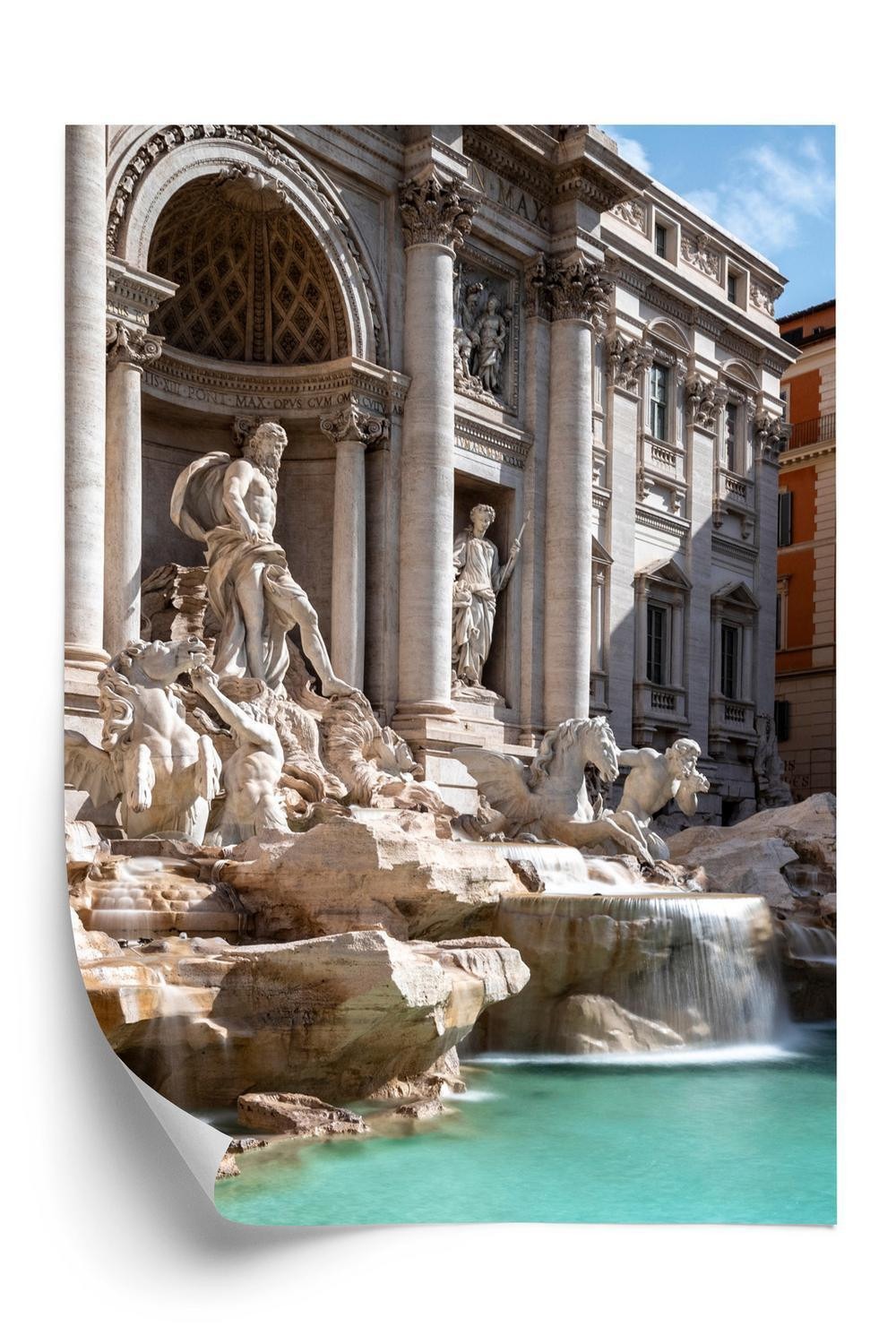 Plakat Trevi Fontænen Med Turkis Vand - Doboxa Plakater