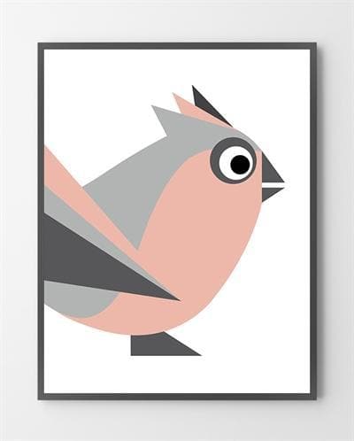 Plakat Tryk Birdy Pastelfarve 30x40 - Bylux Plakater