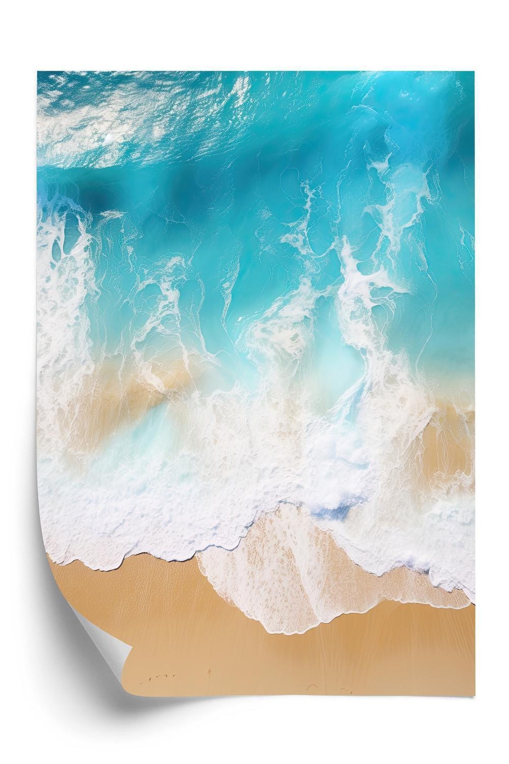 Plakat Turkis Havbølge Tropisk Sandstrand - Doboxa Plakater