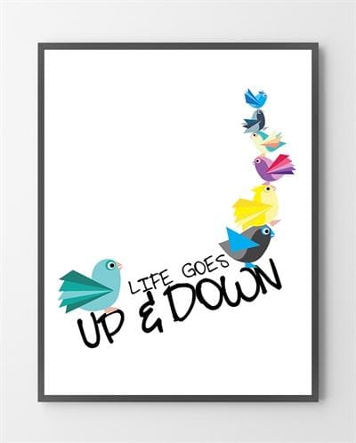 Plakat And Down 30x40 - Bylux Plakater