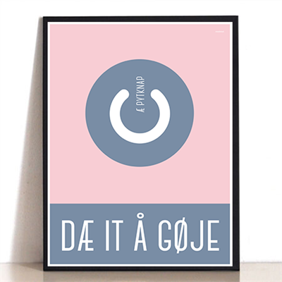 GØje Plakat BlÅ LyserØd - Mutmut Plakater