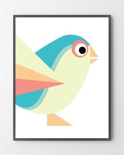 Retro Plakat Birdy 30x40 - Bylux Plakater