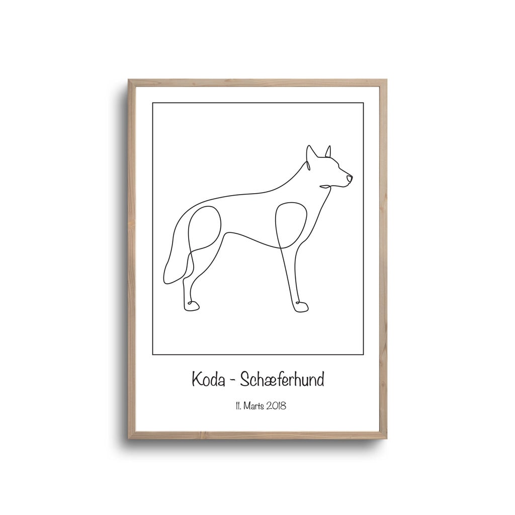 Schæfer Hund Plakat - Plakater