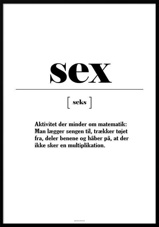 Plakat Med Sjov Sex Definition - Unikplakat.dk Plakater