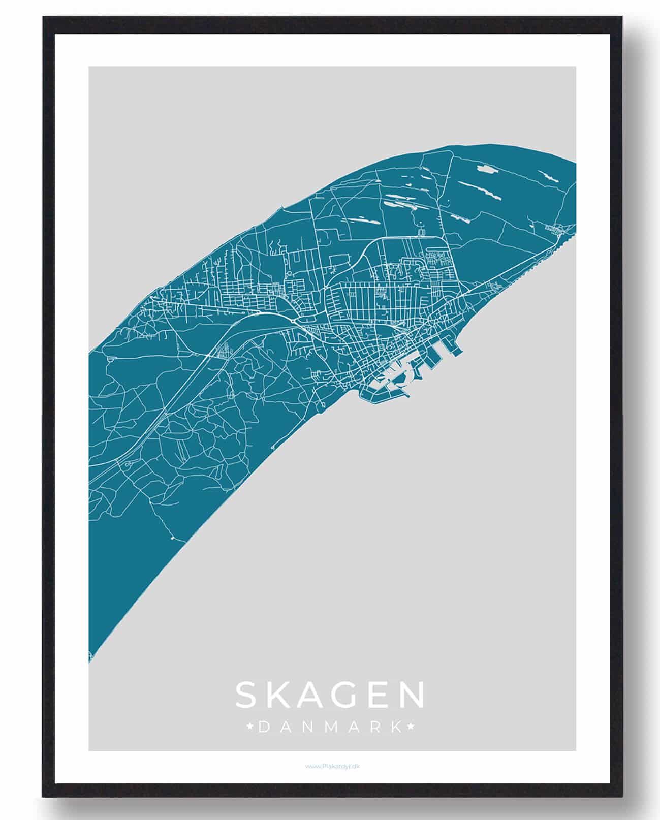 Blå Skagen Plakat - Plakatdyr.dk Plakater