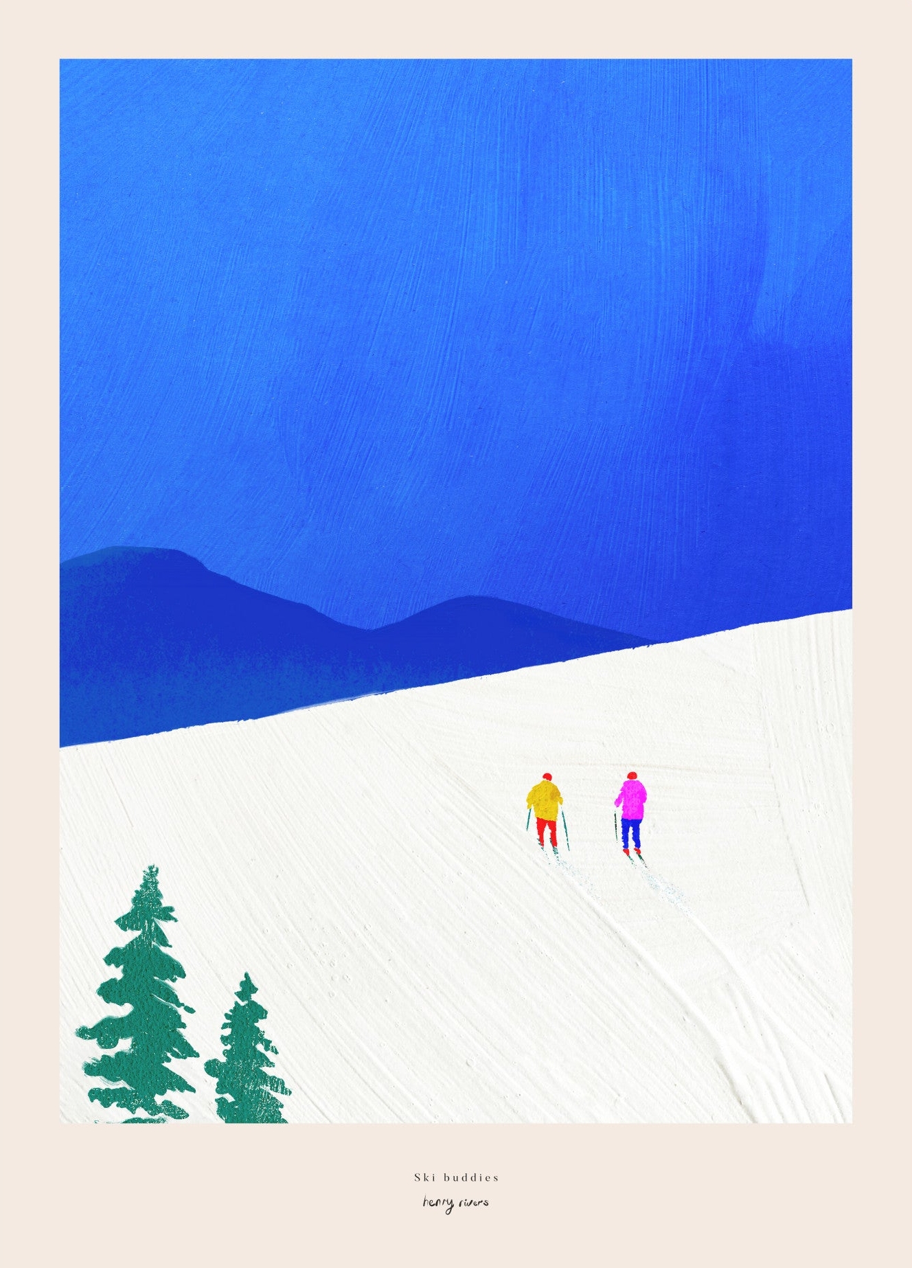 Rosa Ski Buddies Henry Rivers - Henry Rivers Plakater