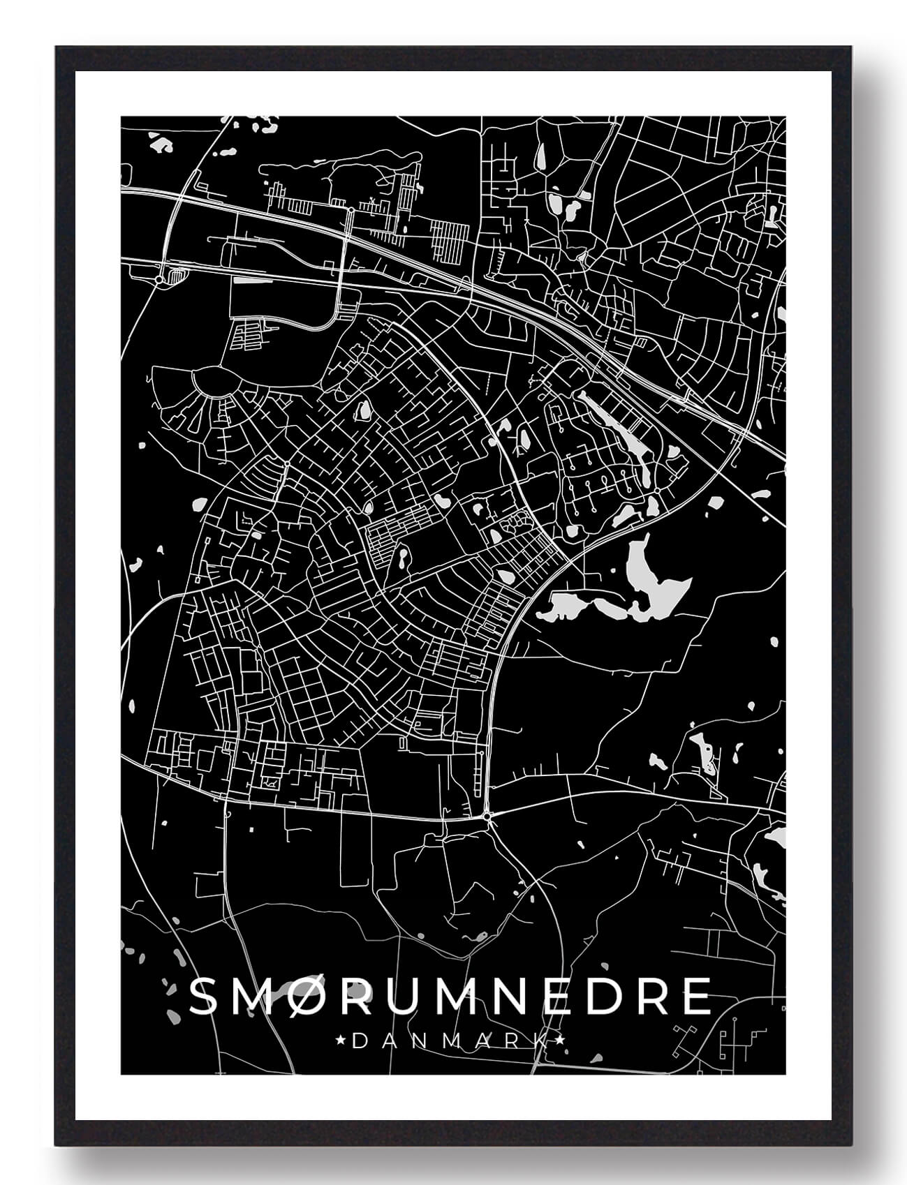 Sort Smørumnedre Plakat - Plakatdyr.dk Plakater