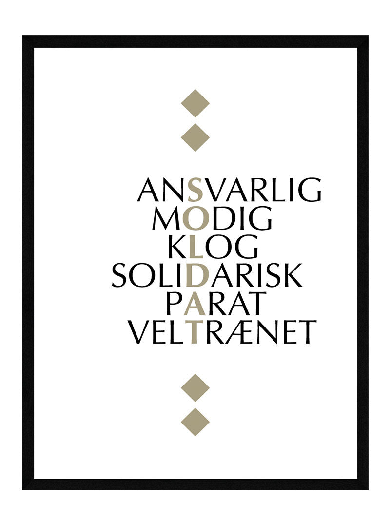 Soldat Citat Plakat - Egly Design Plakater
