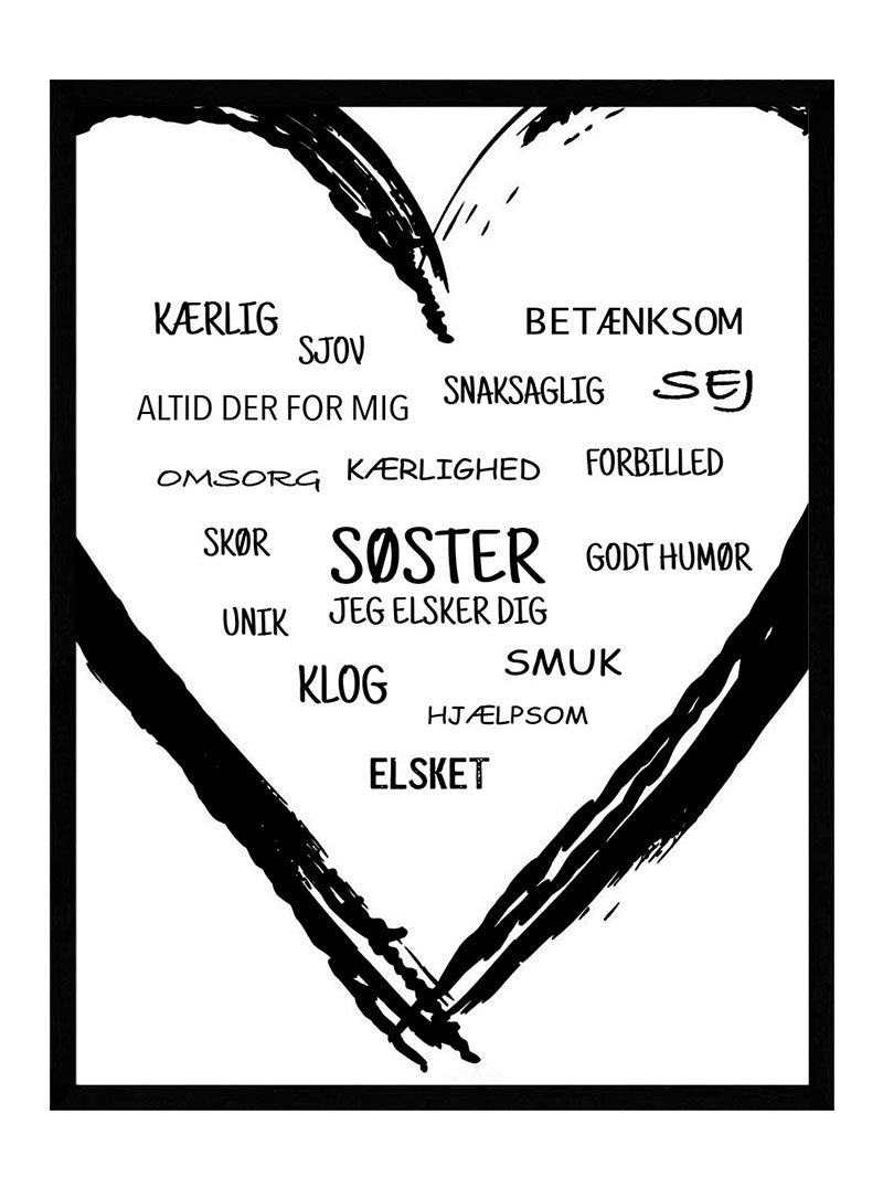 Søster Hjerte Plakat - Postersbyus Plakater