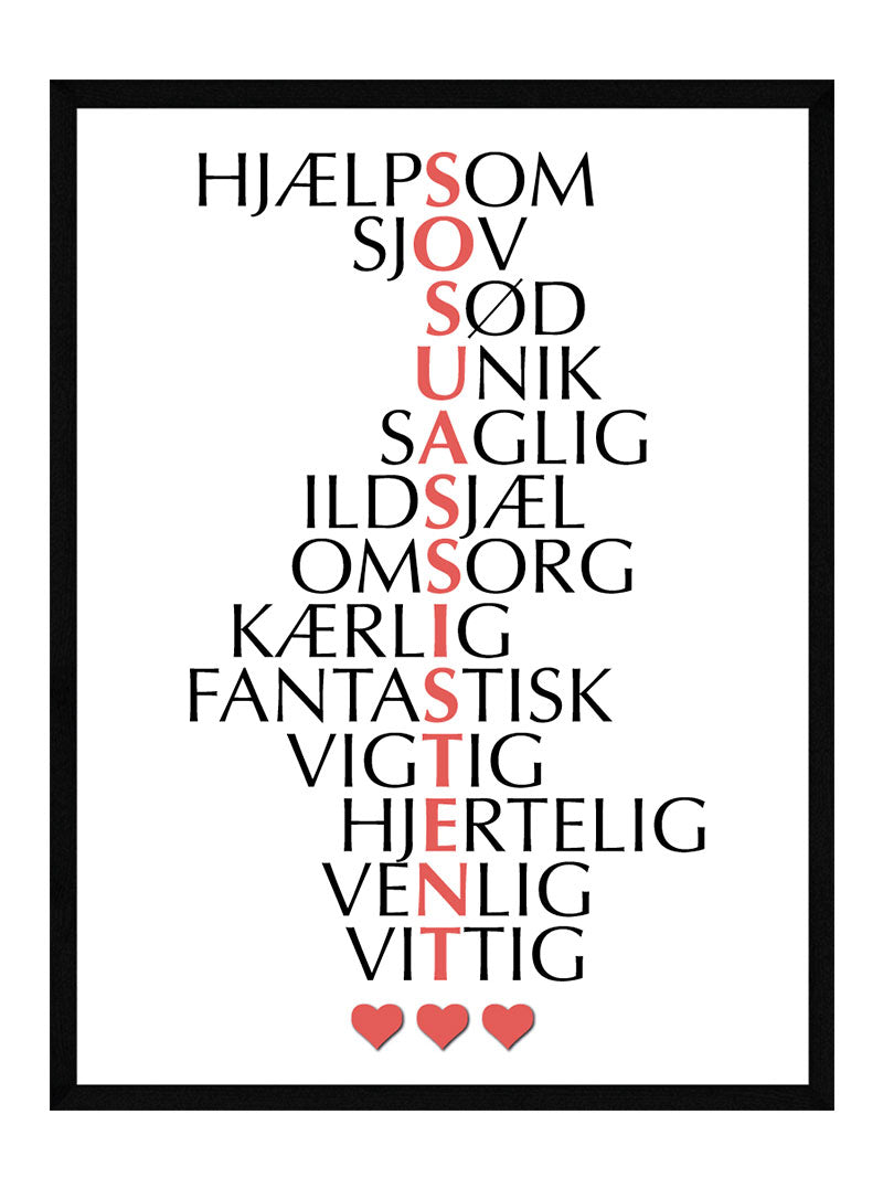 Sosu Assistent Citat Plakat - Postersbyus Plakater