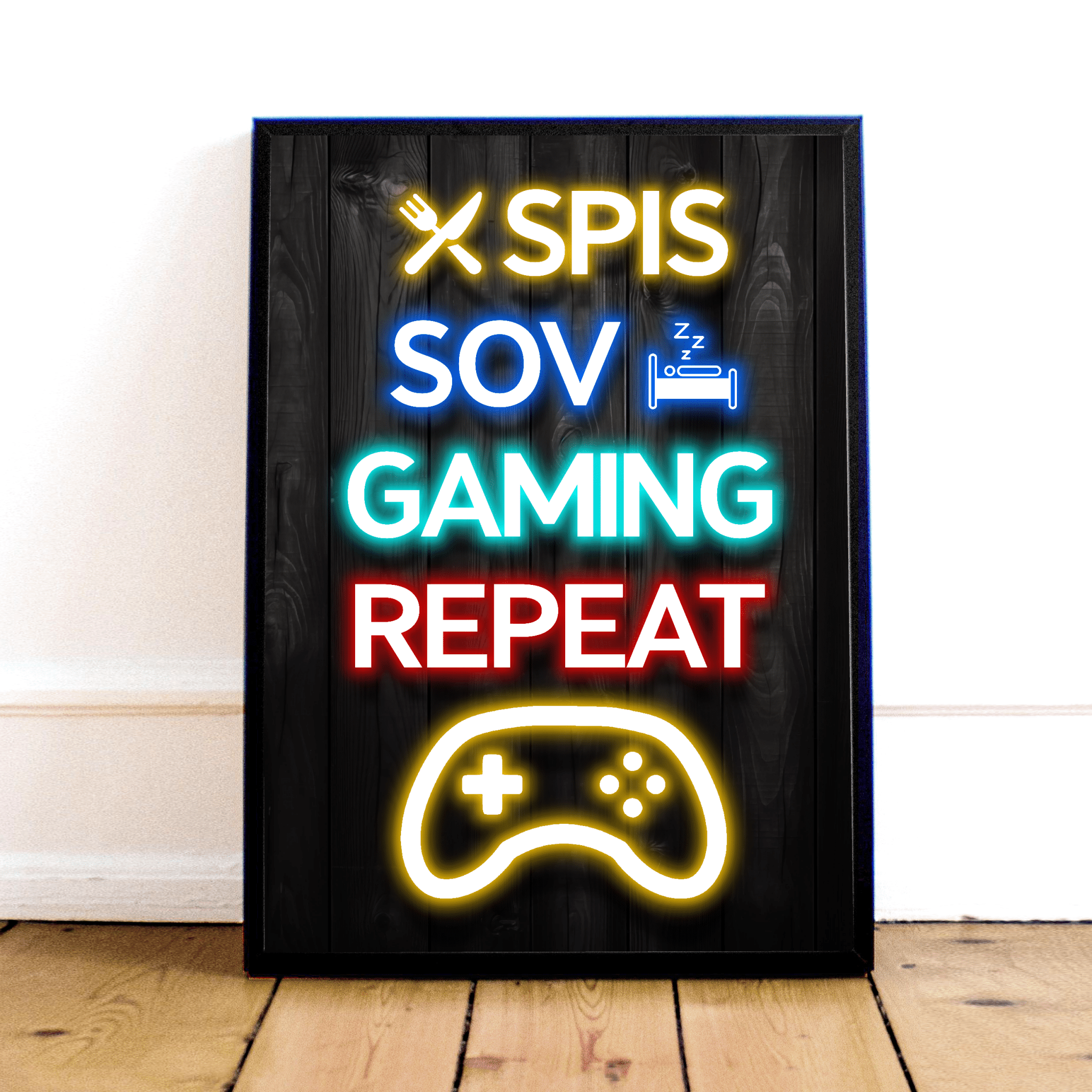 Ampquotspis Sov Gaming Repeatampquot Plakat Geekd - Geekd Plakater