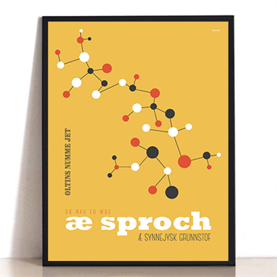 Oltins Numme Jet Plakat Gul - Mutmut Plakater