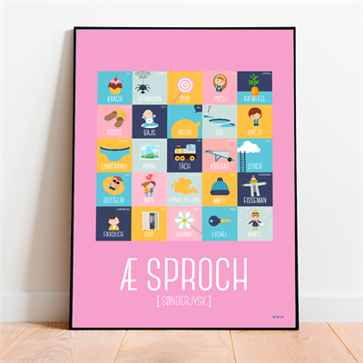 Sproch Plakat LyserØd - Mutmut Plakater