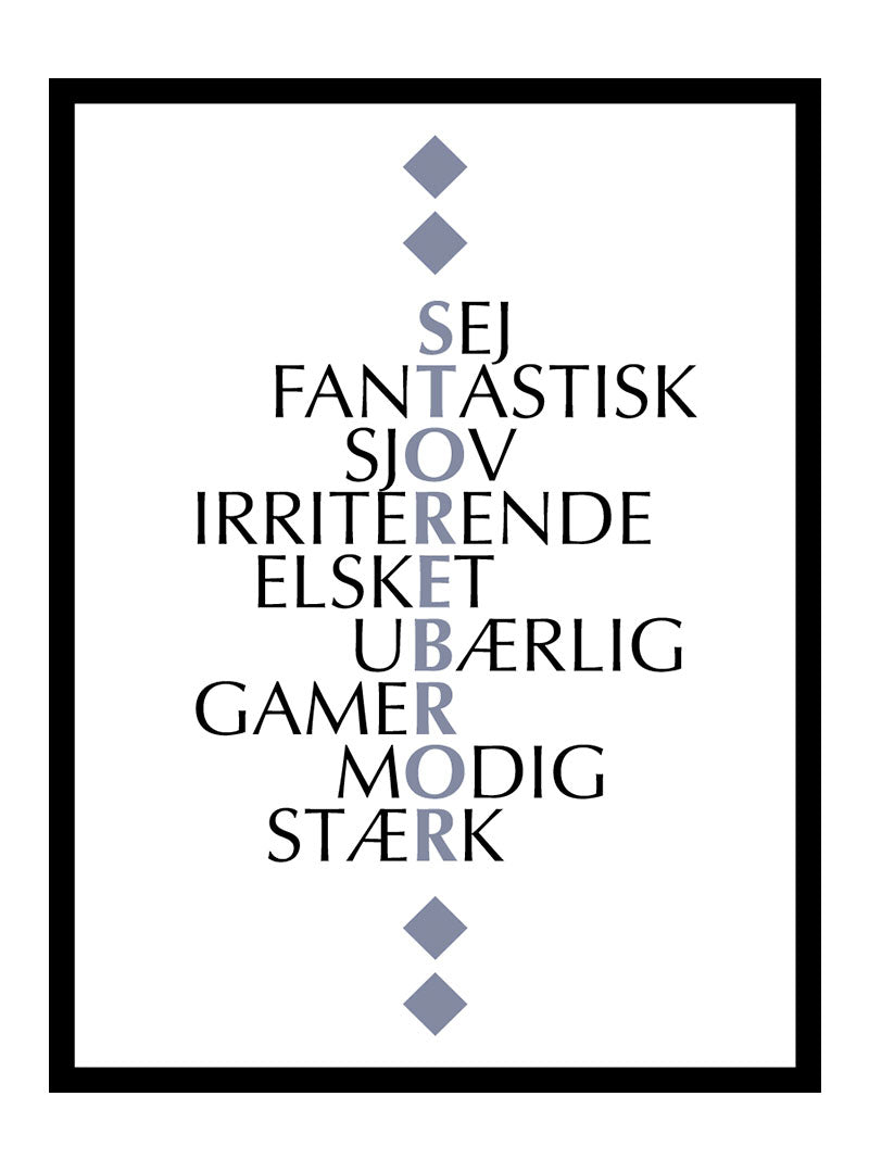 Storebror Citat Plakat - Egly Design Plakater