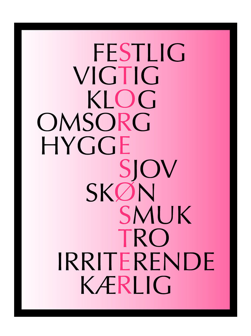 Storesøster Citater Plakat - Egly Design Plakater