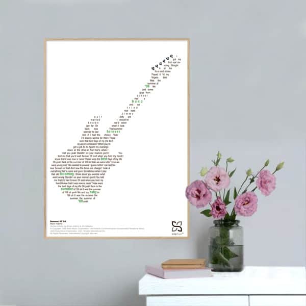 Summer Ampapos Bryan Adams Poster Lodret - Songshape Plakater
