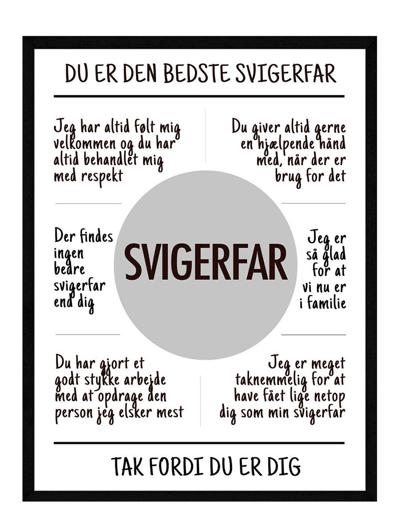 Svigerfar Plakat - Postersbyus Plakater