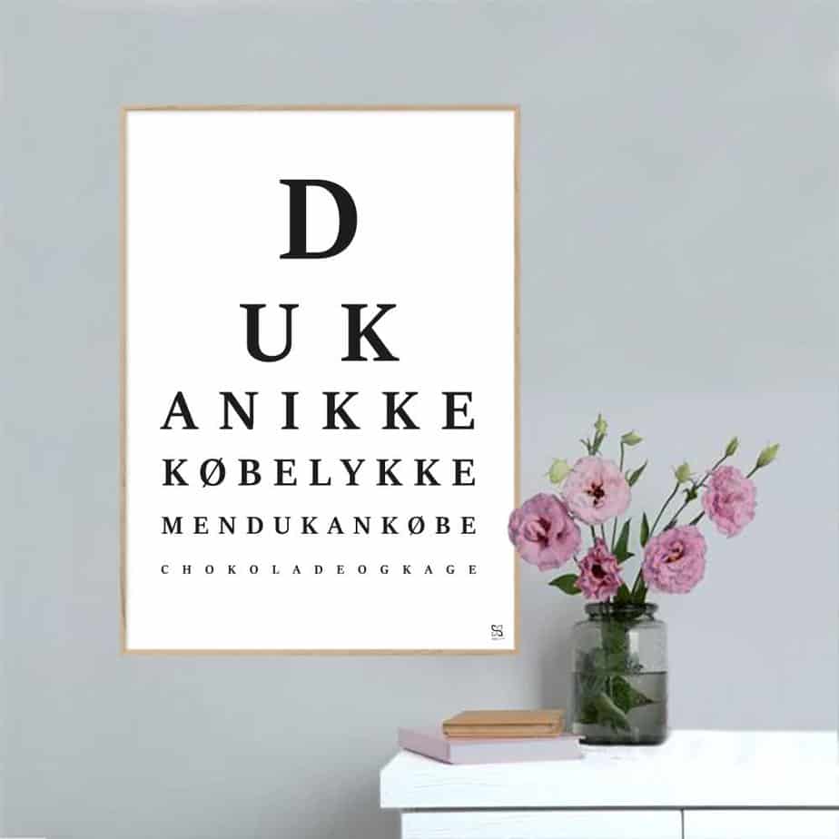 Synstavle Kan Ikke Købe Lykke Songshape Plakat Lodret - Songshape Plakater