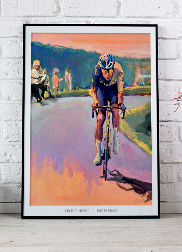 Tour France Plakat Van Aert Udbrud 199 - Det Bedste Hjem Plakater