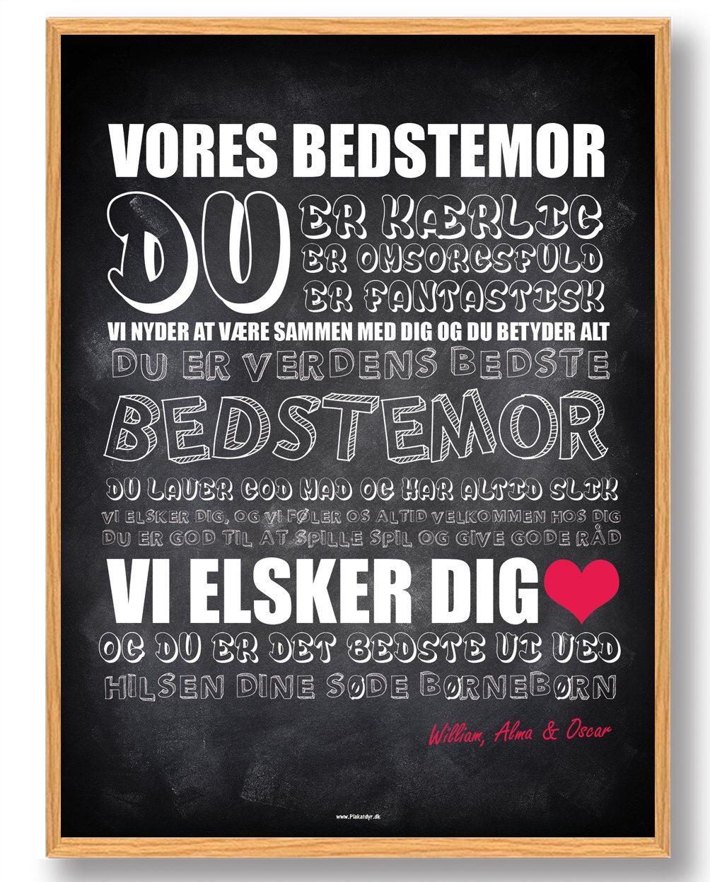 Sort Vores Bedstemor Plakat - Plakatdyr.dk Plakater