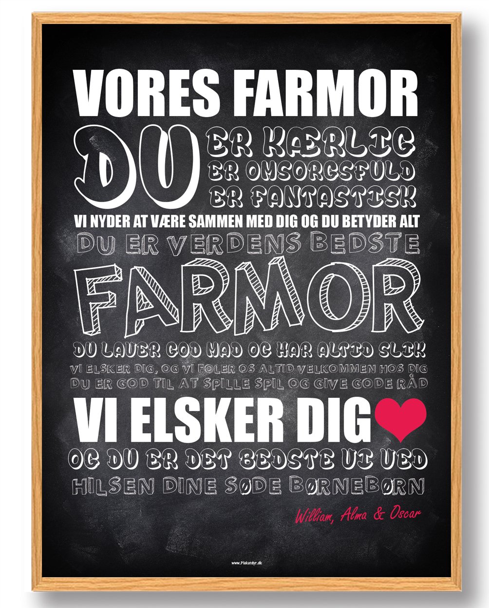 Sort Vores Farmor Plakat - Plakatdyr.dk Plakater